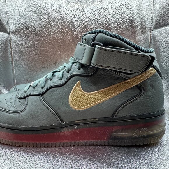 Size 12 Nike Air Force 1  Sprm Mx 07 Mid Gray Mens Lace-Up‎ Sneaker 316665-321 - Picture 6 of 14
